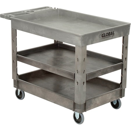 Global Industrial General Purpose Cart, Plastic, 44 in L, 25-1/2 in W, 32-1/2 in H 800307